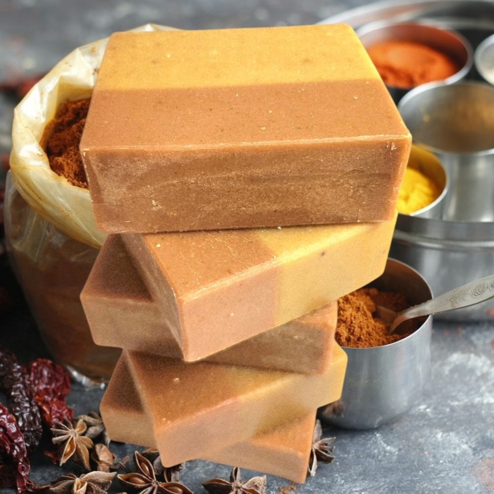 Handcrafted 1 Milky Turmeric Soap W/ Kojic Acid & Niacinamide B3 & Goat Milk